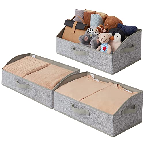 GRANNY SAYS Bundle of 3-Pack Trapezoid Closet Storage Bins & 3-Pack Rectangle Lidless Storage Bins