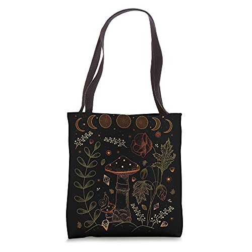 Goblincore Clothes Lover Dark Academia Aesthetic Mushroom Tote Bag