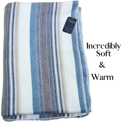 DAVLINA, Alpaca Wool Throw Blanket | 65" x 95" | Super Soft, Lightweight, Breathable and Hypoallergenic | Non-Itchy or Scratchy