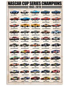 gearsly nascar cup series champions car racing poster no frame or framed canvas 0.75 inch print in us novelty quote meaningful, motivational