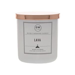dw home hand poured richly scented lava medium single wick candle, 9.1 oz