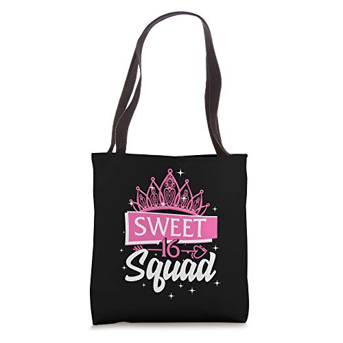 Sweet 16 Squad Hello Sixteen Est 2005 Girls Sixteenth Party Tote Bag