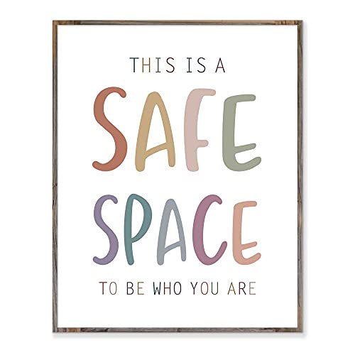 Safe Space Wall Decor Kids Room Wall Art Educational Print Homeschool Print Classroom Decor Inclusive Art Without Frame - 8x10"