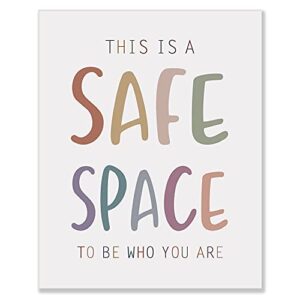 Safe Space Wall Decor Kids Room Wall Art Educational Print Homeschool Print Classroom Decor Inclusive Art Without Frame - 8x10"