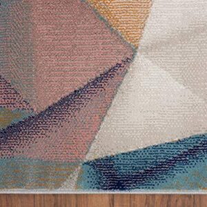 Abani Rugs Arto Collection Multicolor 3D Geometric 6'x9' Area Rug - Contemporary Accent Rug