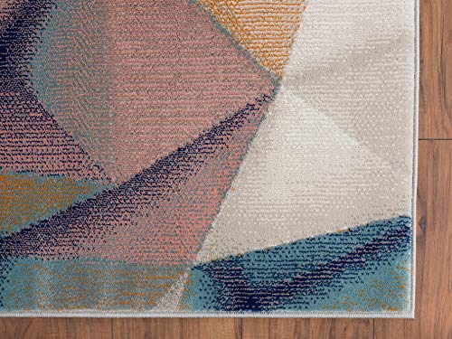 Abani Rugs Arto Collection Multicolor 3D Geometric 6'x9' Area Rug - Contemporary Accent Rug