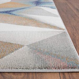 Abani Rugs Arto Collection Multicolor 3D Geometric 6'x9' Area Rug - Contemporary Accent Rug