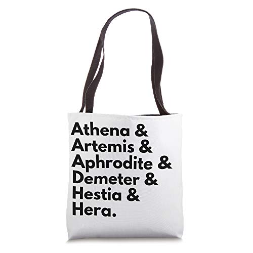 Greek Mythology Goddess List: Athena Aphrodite Artemis Hera Tote Bag