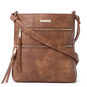 cluci crossbody purses for women, medium size zipper pocket adjustable strap, soft leather women’s shoulder handbags