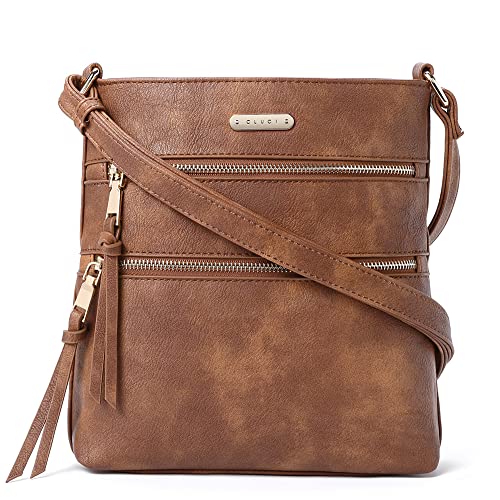 CLUCI Crossbody Purses for Women, Medium Size Zipper Pocket Adjustable Strap, Soft Leather Women's Shoulder Handbags