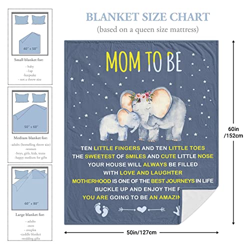 Omokil New Mom Gifts for Women, First Time Mom Gift, Pregnancy Gifts, New Mom Essentials, Postpartum Gifts for Mom, Mom to Be Gift, Gender Reveal Gifts Blanket for New Parents - 60" X 50"