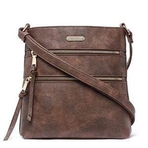 cluci crossbody purses for women, medium size zipper pocket adjustable strap, soft leather women’s shoulder handbags