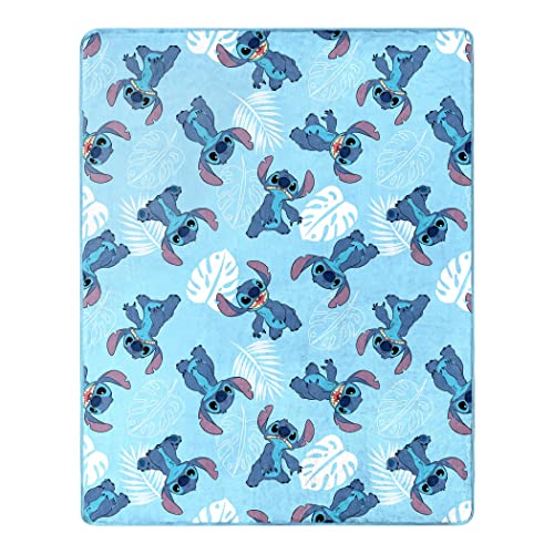 Northwest Lilo & Stitch Classic Palms Character Hugger Pillow & Silk Touch Throw Blanket Set, 40" x 50"