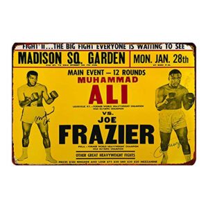 royal tin sign boxer boxing champion 11.8 7.8 inches, rectangle metal signs for home and kitchen bar cafe gas station garage retro wall decor, vintage decoration gift.
