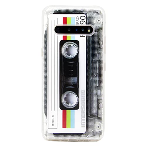 TNCYOLL Compatible with LG V60, LG V60 ThinQ Case Slim Dual Cool Retro Cassette Music Shockproof Bumper Protective Soft Phone Cases Cover for LG V60 ThinQ