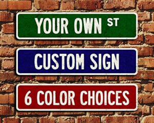 funny haha usa customized color vintage, distressed finish, decorative street sign 4 x 18