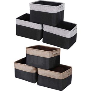 wehuse black and brown storage baskets for shelves closet bins bundle