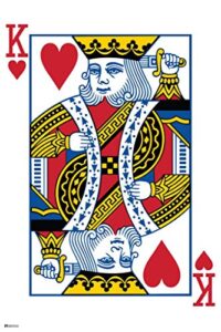 king of hearts playing card art poker room game room casino gaming face card blackjack gambler cool huge large giant poster art 36×54