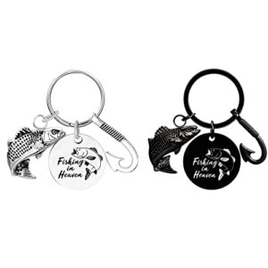 fishing in heaven cremation urn keychain fish memory key tag -fish urn memorial keychain-ashes keychain cremation jewelry (customize your fish)