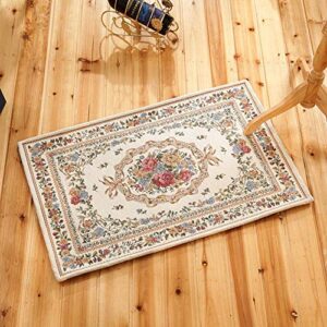 ukeler royal collection new traditional oriental rug home decor collection floral rugs indoor doormats for living room bedroom kitchen bathroom (euro romance, 23.6”x35.4”)