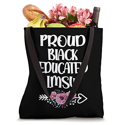 Proud Black Educated LMSW Licensed Master Social Worker Tote Bag