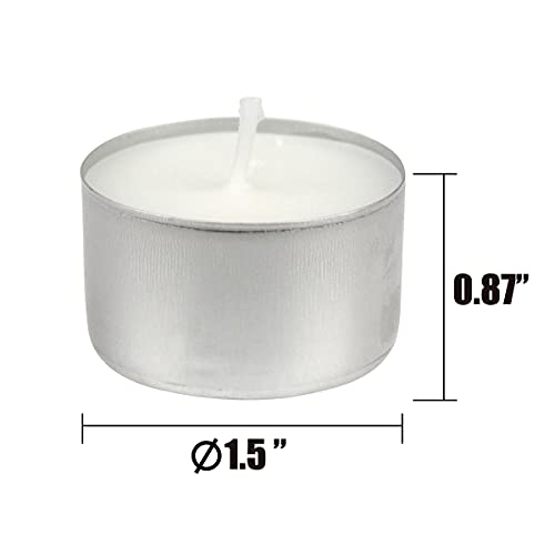 Stonebriar 200 Pack Unscented 8 Hour Extended Burn Time Tea Light Candles