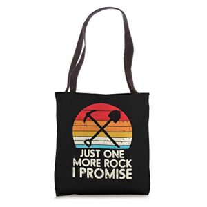 One More Rock Promise Retro Geology Science Geologist Gift Tote Bag