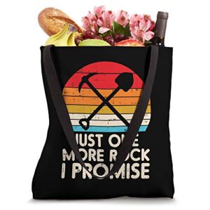 One More Rock Promise Retro Geology Science Geologist Gift Tote Bag