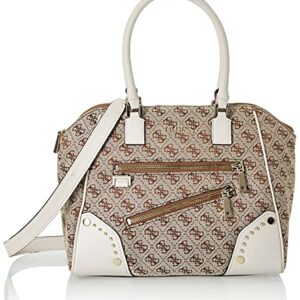 GUESS Frankie Uptown Satchel, Brown Logo