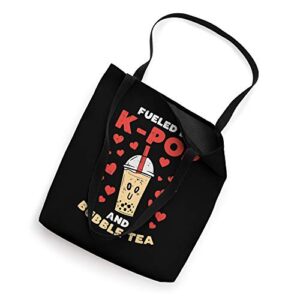 Fueled By K-Pop Bubble Tea Cute Korean Women Girls Teen Gift Tote Bag