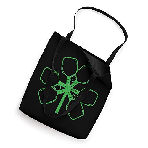 Pickleball Shamrock Clover Fun St Patricks Day Player Coach Tote Bag