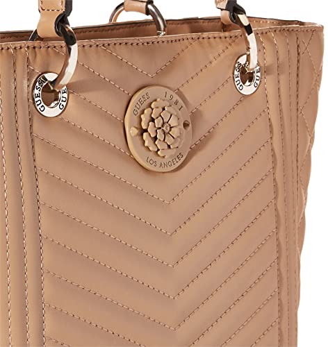 GUESS womens Noelle Small Elite Tote, Beige, One size US