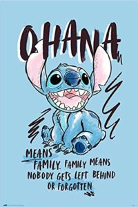 lilo & stitch – tv show poster (ohana means family) (size: 24″ x 36″)