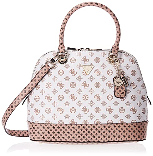 GUESS Cessily Dome Satchel, White Multi