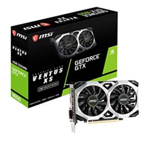 MSI Gaming GeForce GTX 1650 128-Bit HDMI/DP/DVI 4GB GDRR6 HDCP Support DirectX 12 VR Ready OC Graphics Card (GTX 1650 D6 Ventus XS OC)