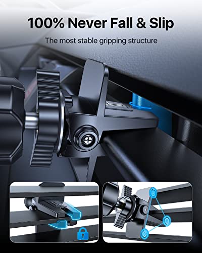 (2023 Upgraded) andobil Car Phone Mount [Military Sturdy, Firmly Grip & Never Slip] Air Vent Cell Phone Holder Car, Ultra Stable, Easy Used, Compatible with iPhone 13 14 12 Pro Max Android Samsung S23