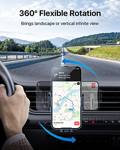 (2023 Upgraded) andobil Car Phone Mount [Military Sturdy, Firmly Grip & Never Slip] Air Vent Cell Phone Holder Car, Ultra Stable, Easy Used, Compatible with iPhone 13 14 12 Pro Max Android Samsung S23