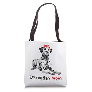 dalmatian mom bandana womens dalmatian dog tote bag