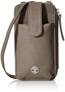 timberland womens wallet rfid leather crossbody phone bag, castlerock (nubuck), one size us