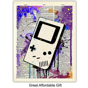 Remote Control Wall Art Set - Gaming Graffiti Decor - Gift for Gamers, Xbox, PS4, Playstation, Video Game, Arcade Fan, Men, Teens - Urban Street Art Poster - Game Room, Dorm, Bar, Boys Room, Bedroom