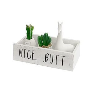 coral flower nice butt bathroom decor box – toilet paper holder,15 inches, white