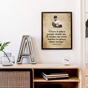 Derek Jeter Quote Wall Art, Inspirational Quote Wall Art Decor for your Home & Office, Unframed Art Print in Vintage Wall Style, Ideal Gift for a Sports Lover, Baseball Enthusiasts, 11 inch x 14 inch