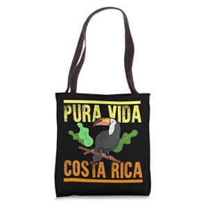pura vida costa rica toucan lover honeymoon summer vacation tote bag