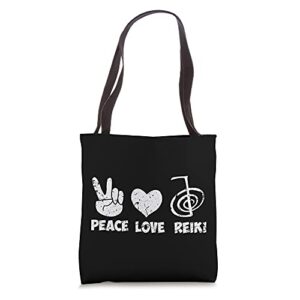 riki gift for men or women – healing peace & love reiki tote bag