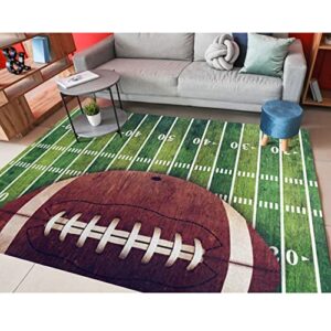 alaza grunge american football field non slip area rug 5′ x 7′ for living dinning room bedroom kitchen hallway office modern home decorative