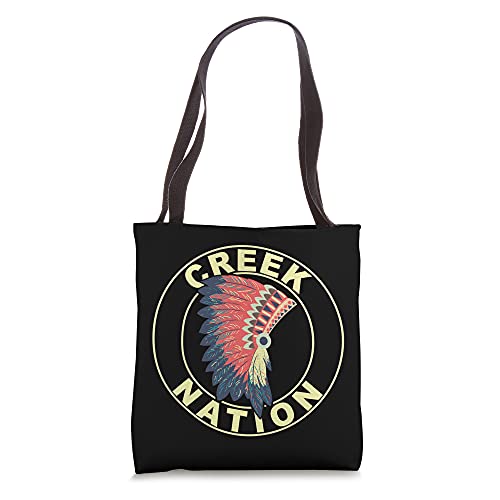 Creek Nation Proud Native American Headdress Creek Tribe Tote Bag