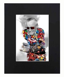 xqartstudio stan lee marvel comics superhero dope cool art artworks print picture photograph poster gift wall decor display size with matted 8×10