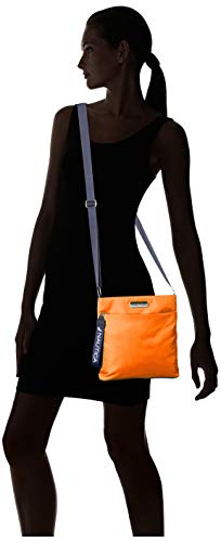 Nautica womens Diver Nylon Small Crossbody Bag Purse With Adjustable Shoulder Straps Cross Body, Seaport Sunset (Orange), One Size US