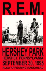 r.e.m. replica hershey park 1995 concert poster