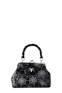 lost queen killian spiderweb vintage kisslock handbag glitter spider brooch purse